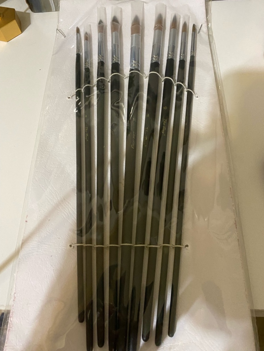 Michaels Black Handle Paint Brush Set with Silver Ferrules